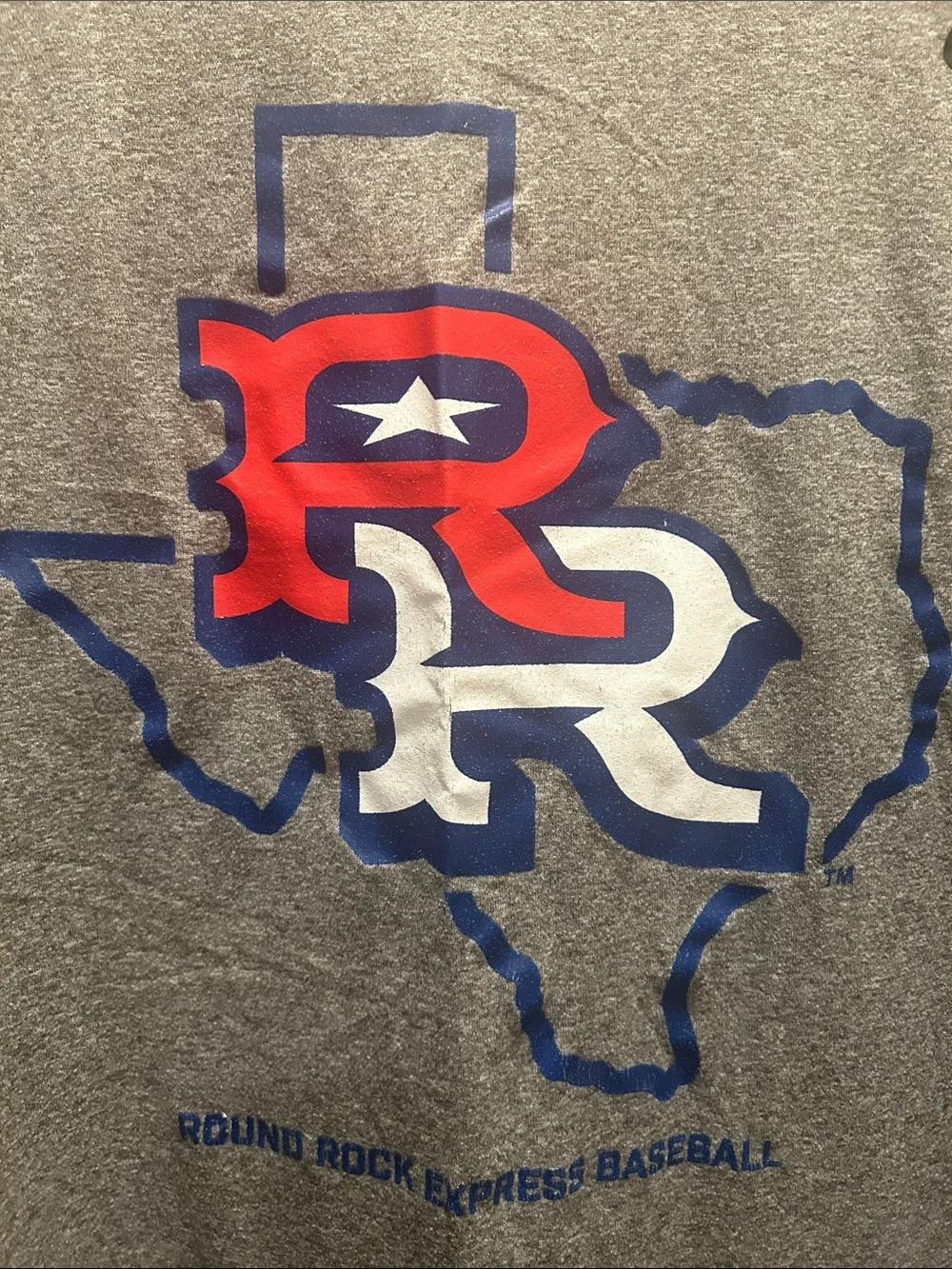 Nike Dri-Fit Gray Round Rock Express Texas Baseball Logo Tee